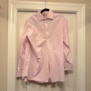 Thomas PINK pink gingham check men’s dress shirt with French cuffs